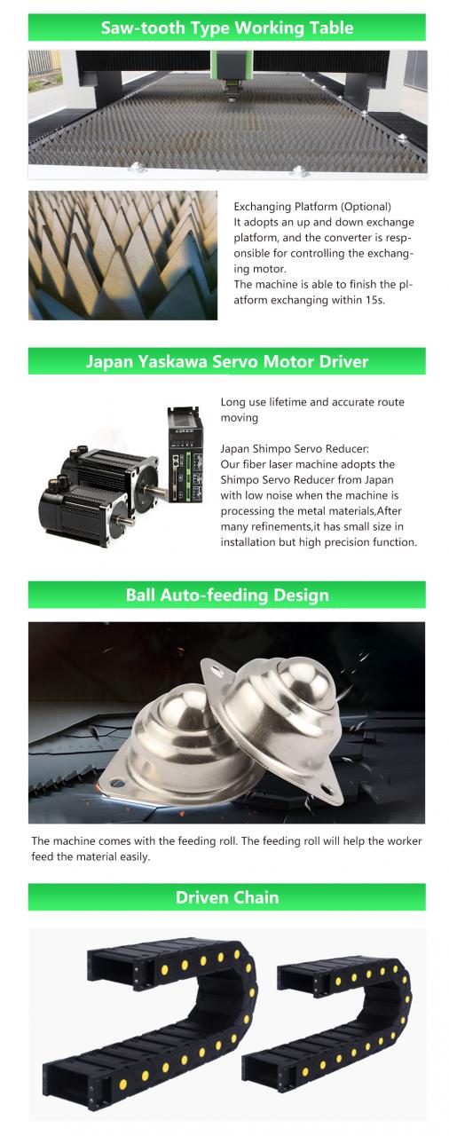 Carbon Iron Aluminum Metal Stainless Steel Cnc Fiber Laser Cutting Machine