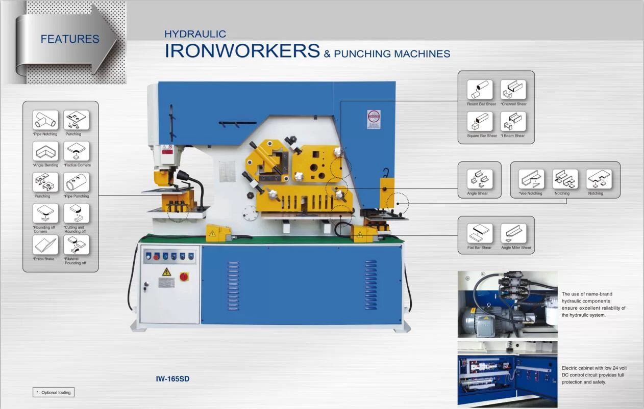 Metal Hydraulic IronWorker Machine Punching And Shearing Machine