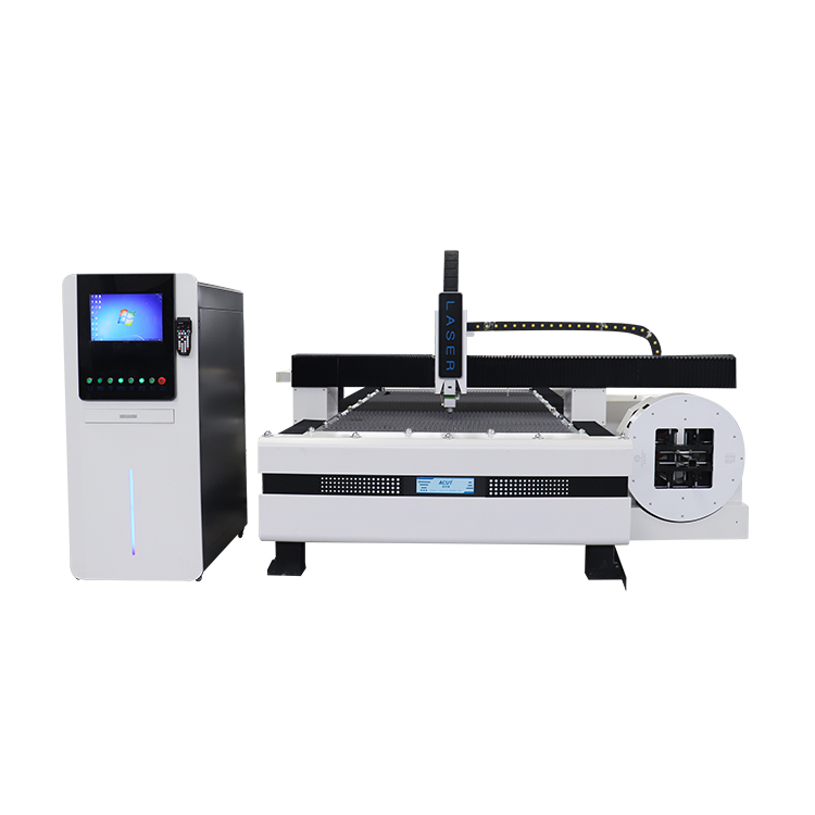 Rotary Cnc Metal Pipe Tube Sheet Laser Cutter 2000w Fiber Laser Cutting Machine